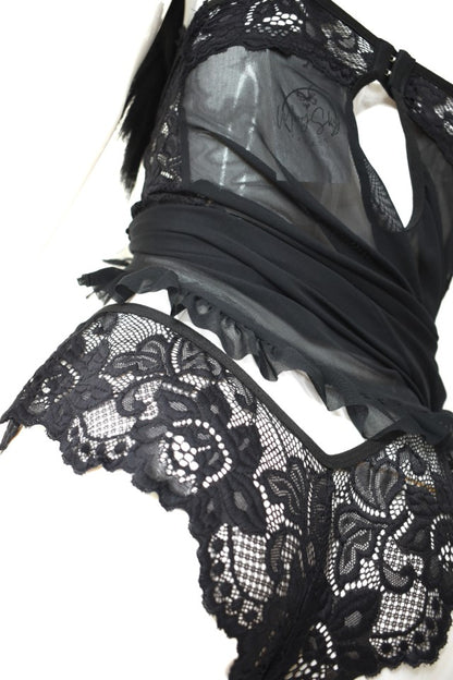 Persephone Lace Lingerie Set with Front Opening