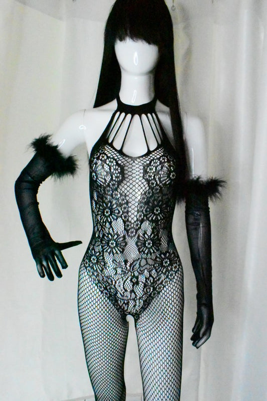 Selene Floral Lace Mesh Bodysuit