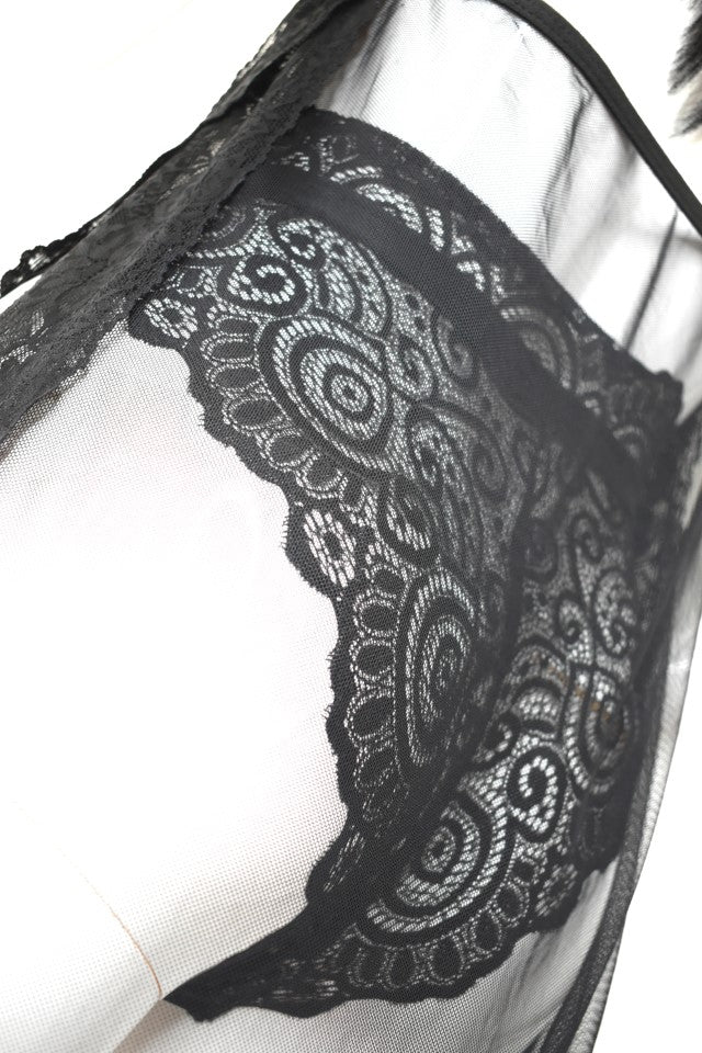 Gaia Babydoll with Black Lace