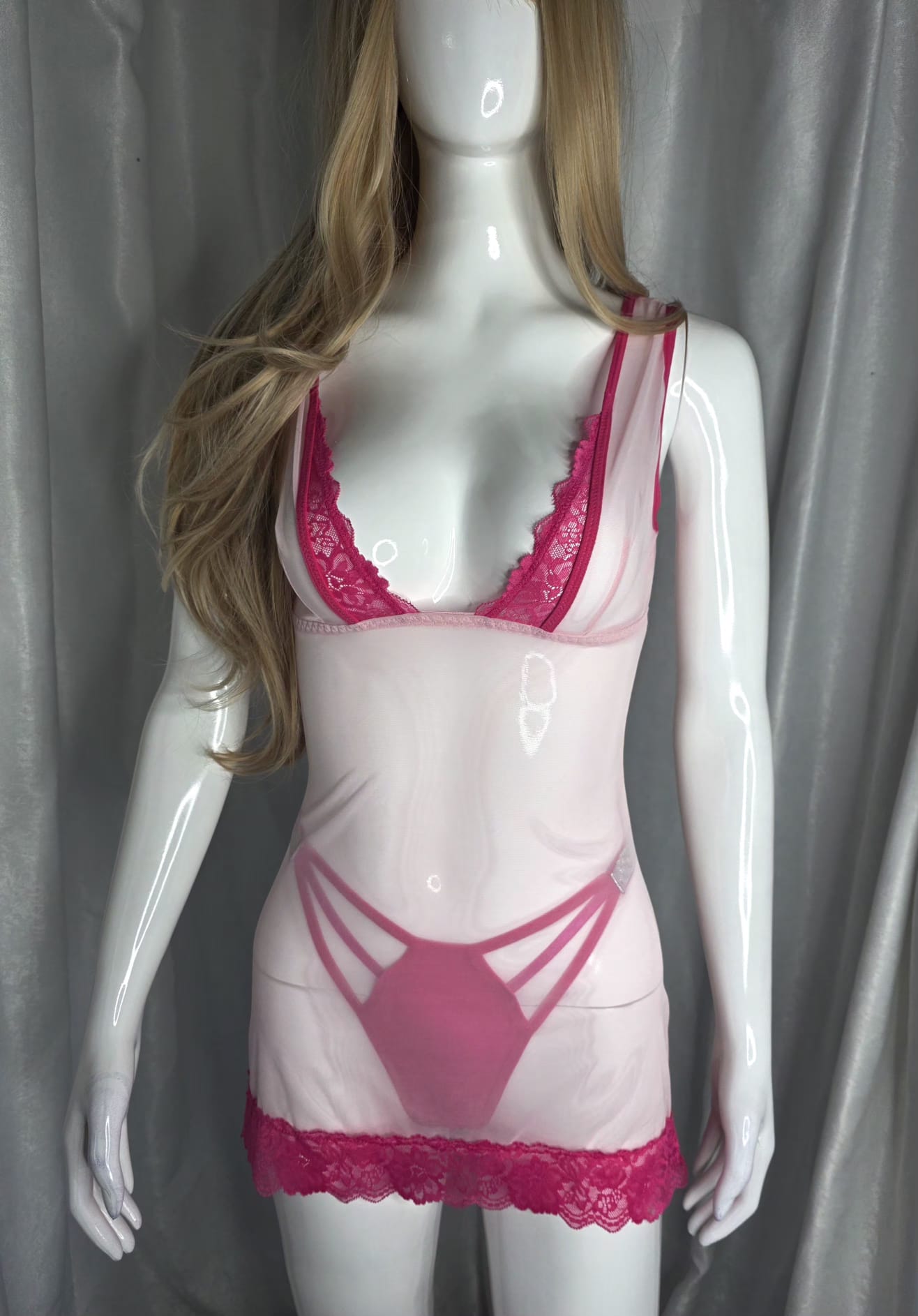 Pink Whisper Romantic Sheer Babydoll