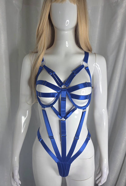 Sapphire Obsession Strappy Teddy