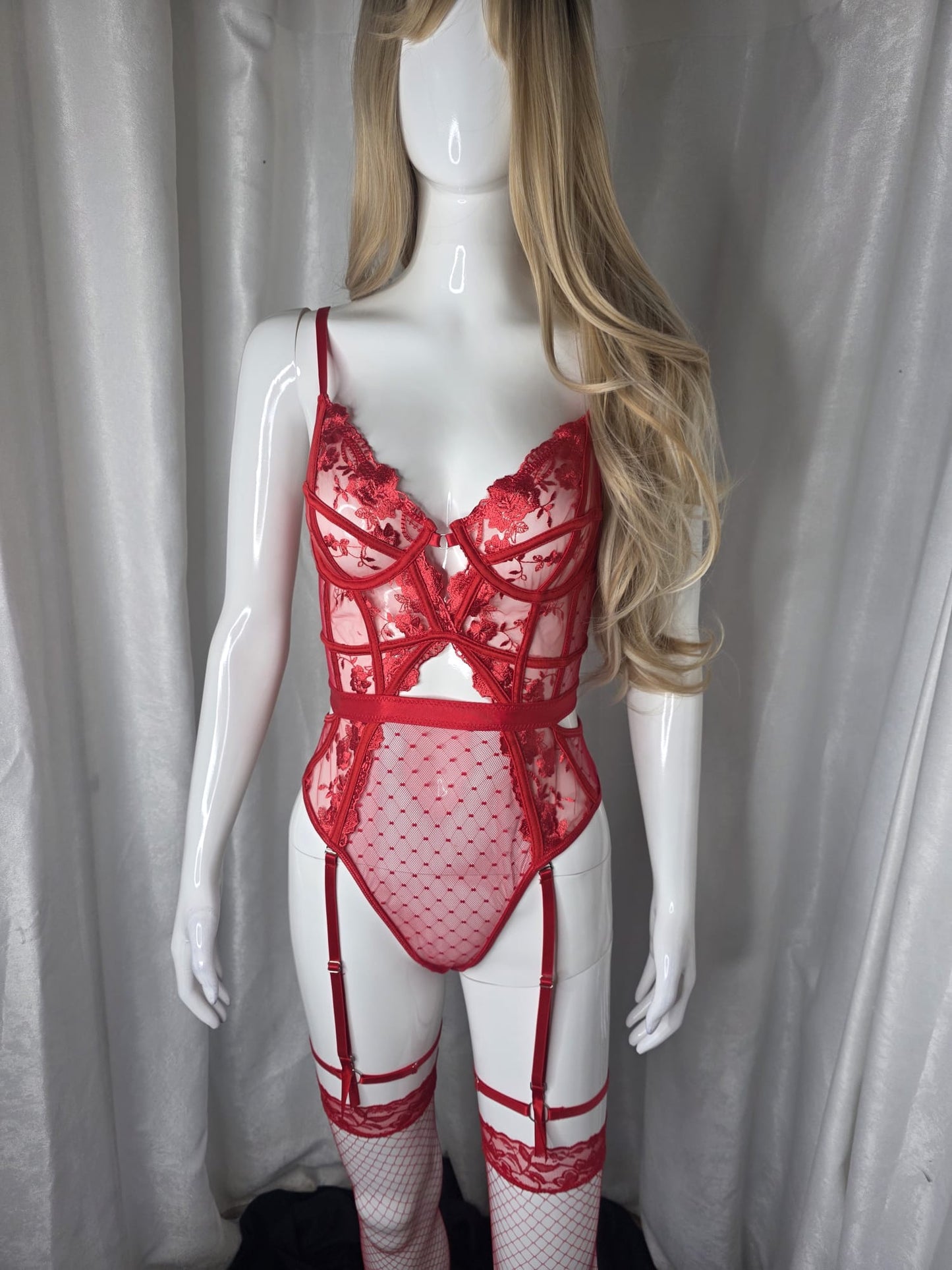 Mystique Sheer Lace Teddy