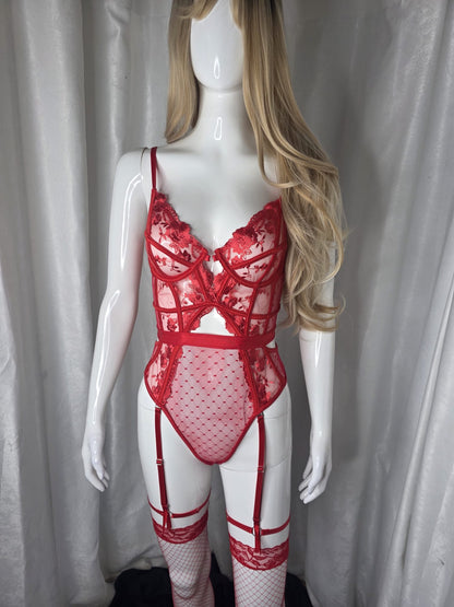 Mystique Sheer Lace Teddy