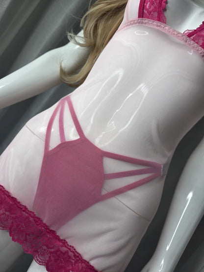 Pink Whisper Romantic Sheer Babydoll