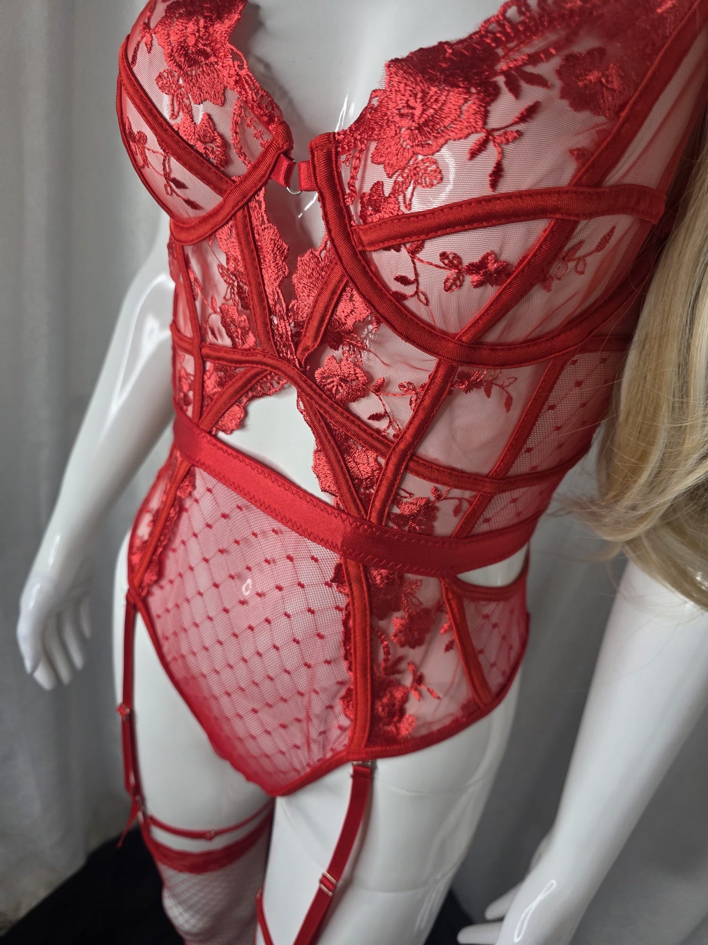 Mystique Sheer Lace Teddy