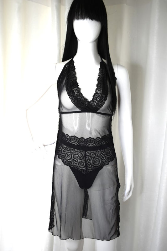 Gaia Babydoll with Black Lace