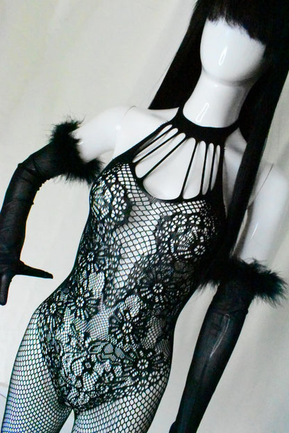 Selene Floral Lace Mesh Bodysuit